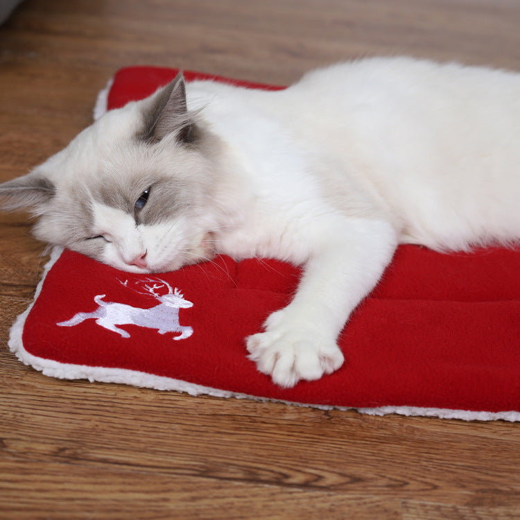 Christmas Pet Mat | Cozy Holiday Bed for Dogs & Cats