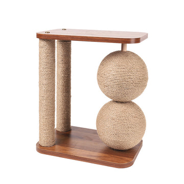 Triangular Cat Scratcher with Ball | Cat Toy