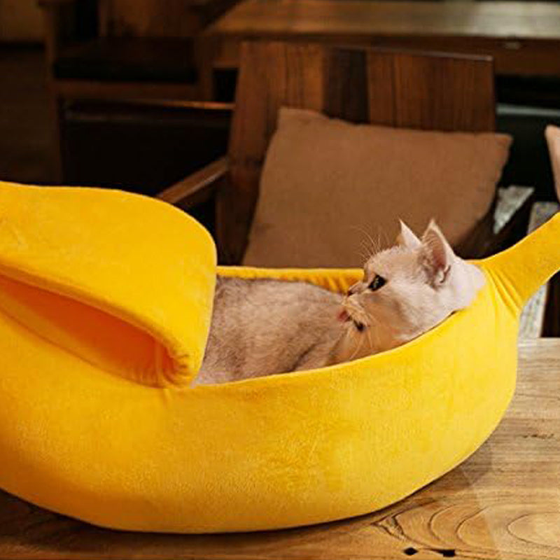 Soft Warm Banana Pet Bed | Cosy Pet Bed for Cats & Dogs Australia