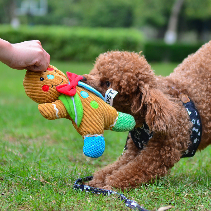 Chew Gingerbread Man Christmas Pet Toy | Dog Toys Australia