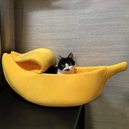 Soft Warm Banana Pet Bed | Cosy Pet Bed for Cats & Dogs Australia