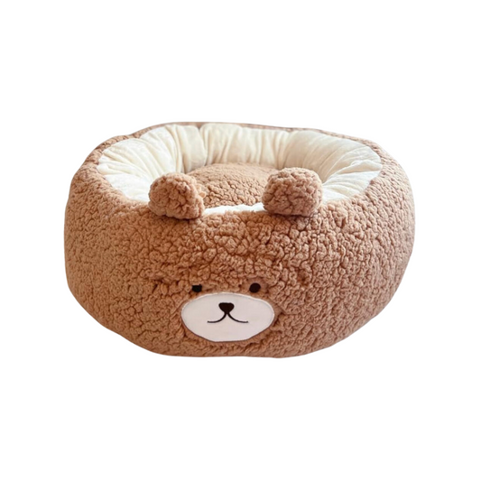 Brown Bear Plush Dog Bed | Best Pet Beds in Australia