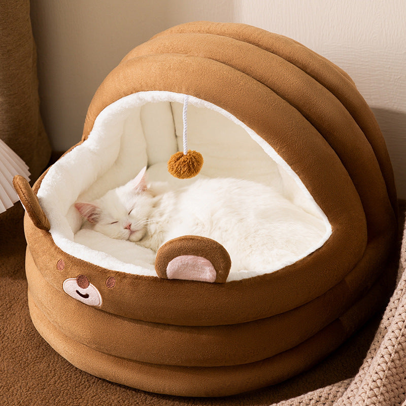 Cozy Warm Cat Bed for Winter | Pet Winter Bed in Australia