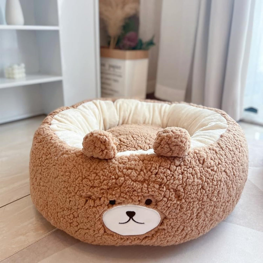 Brown Bear Plush Dog Bed | Best Pet Beds